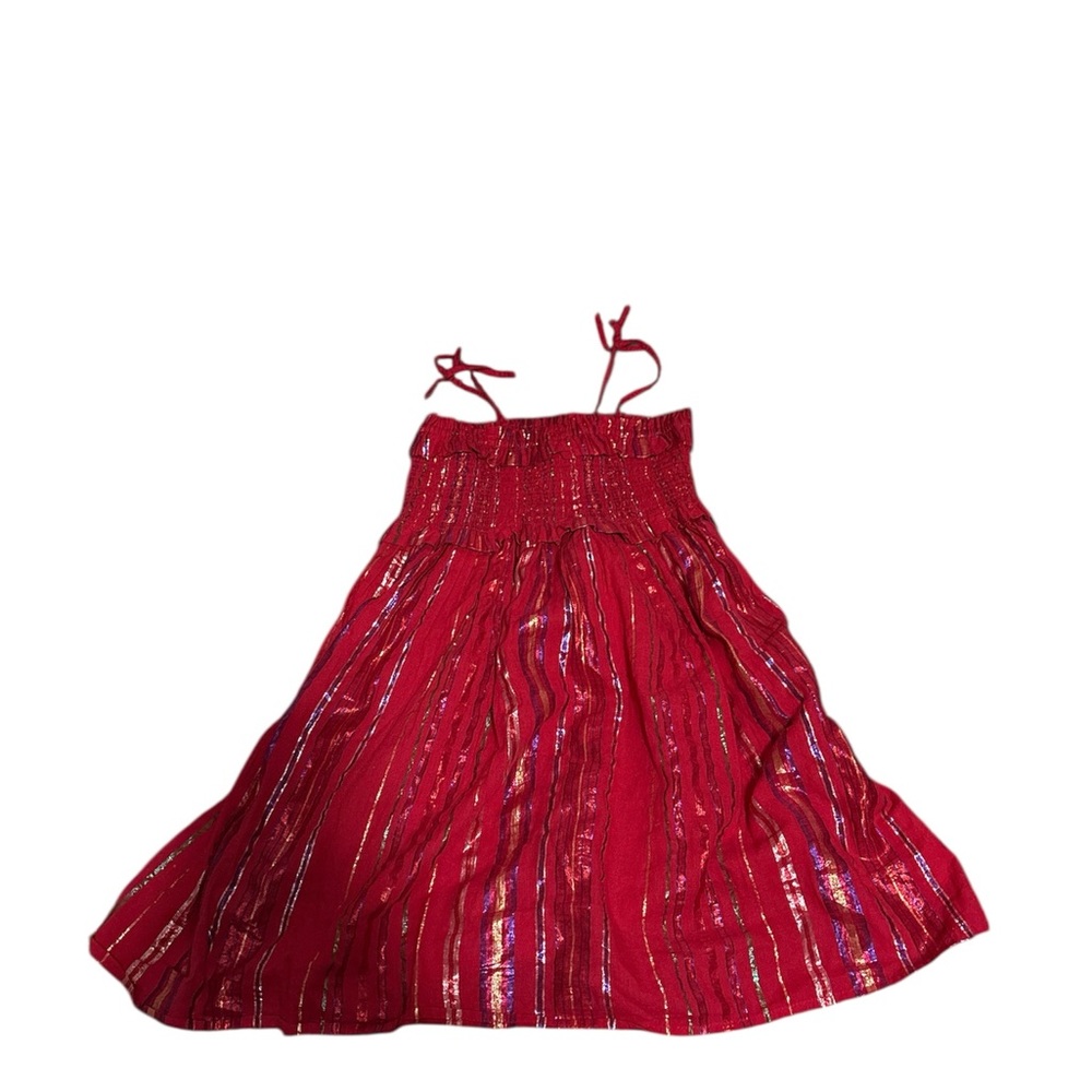 Crewcuts Red Metallic Stripe Girls Sundress